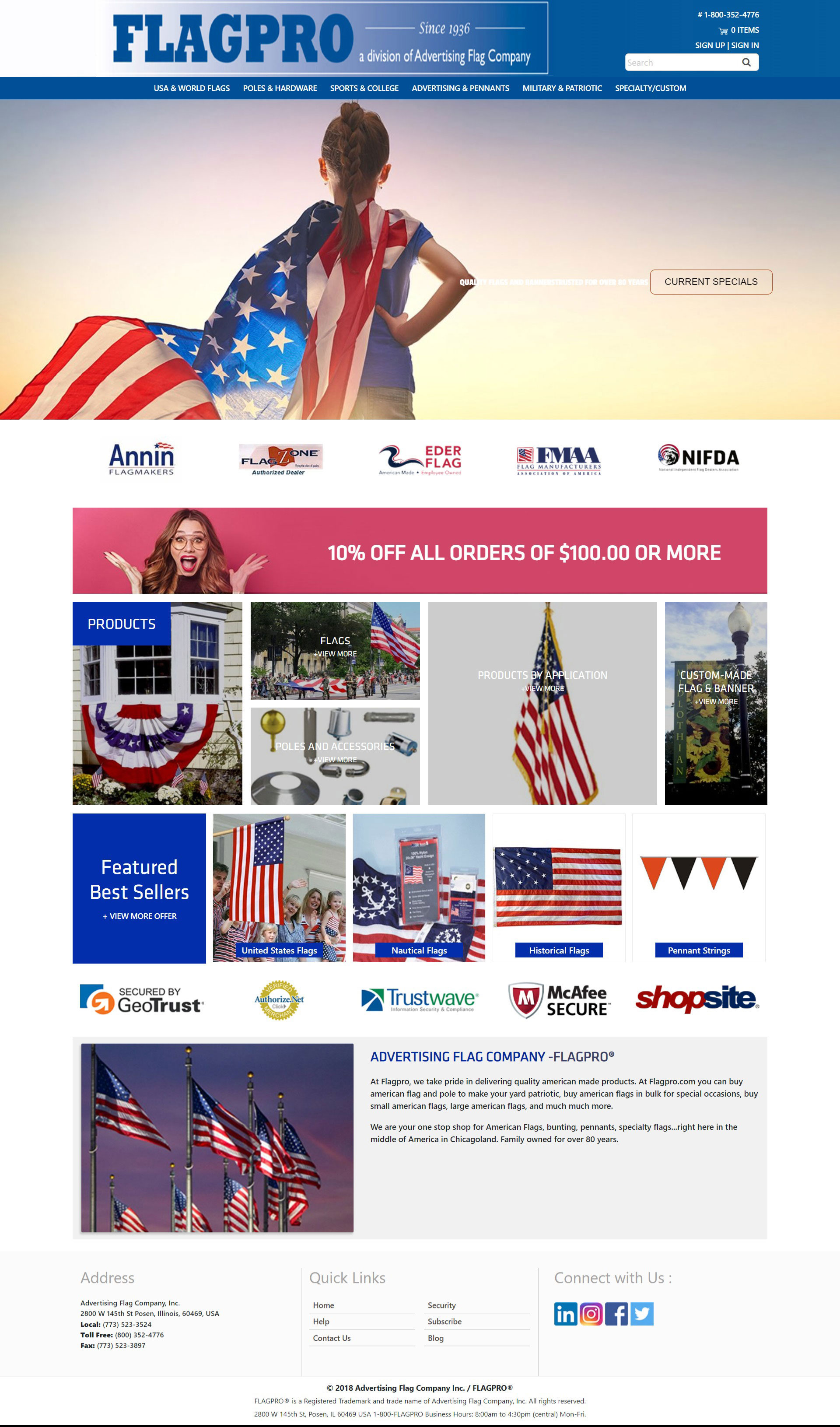 Advertising Flag Company - Before